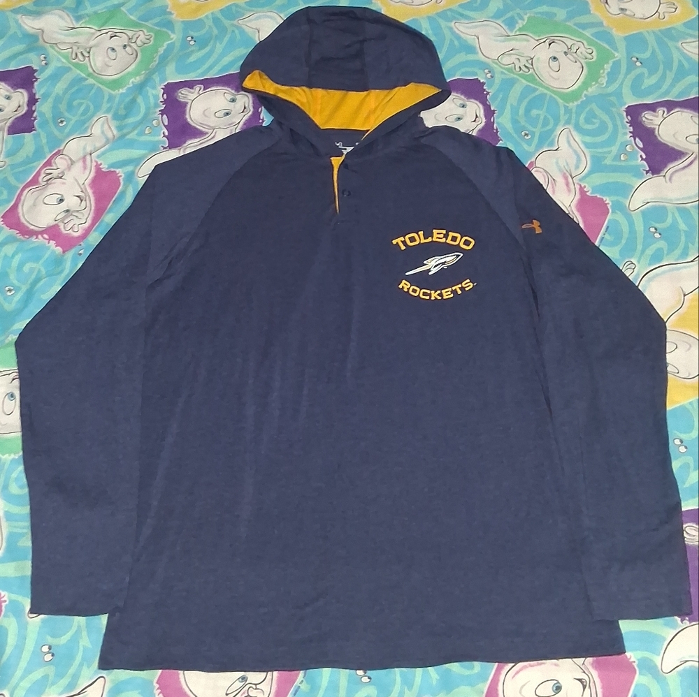 Under Armour Toledo Rockets Loose Fit Long Sleeve Hooded Shirt Hoodie Tee